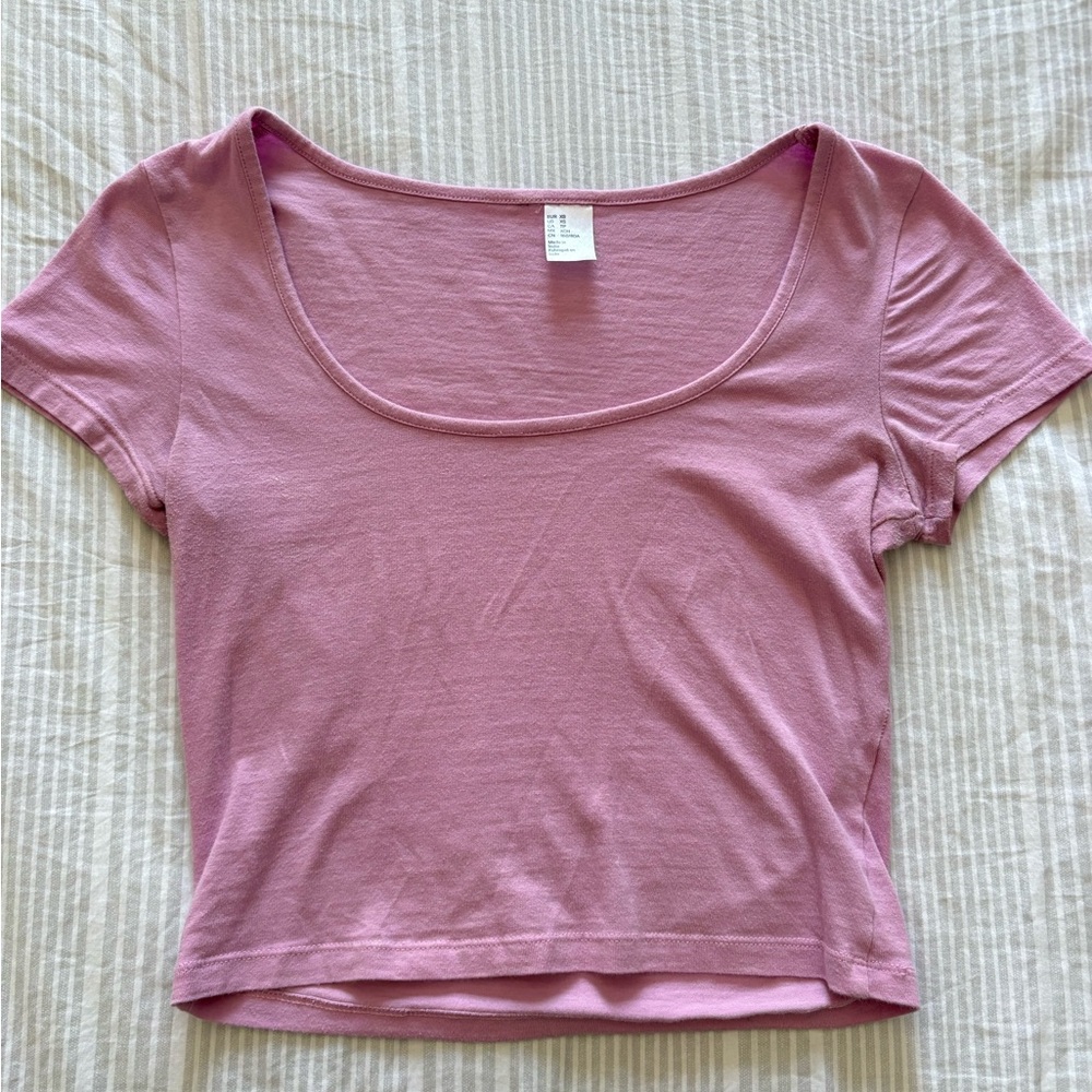 H&M Pink Women's Scoop Neck Top